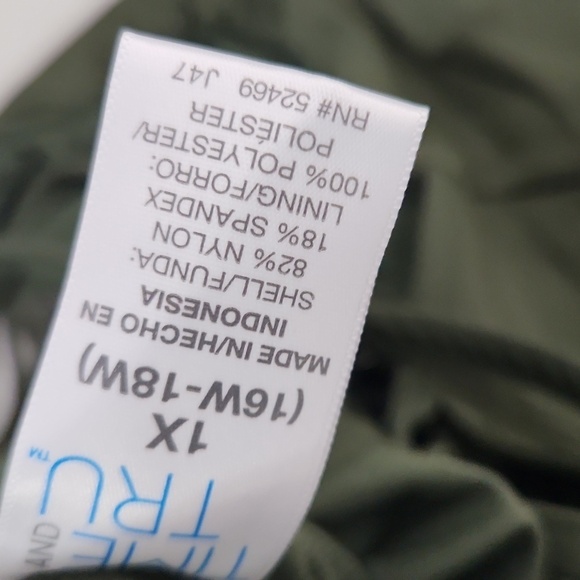 Time and Tru Swimsuit Womens Size 16/18 one piece Olive Green - Picture 6 of 9